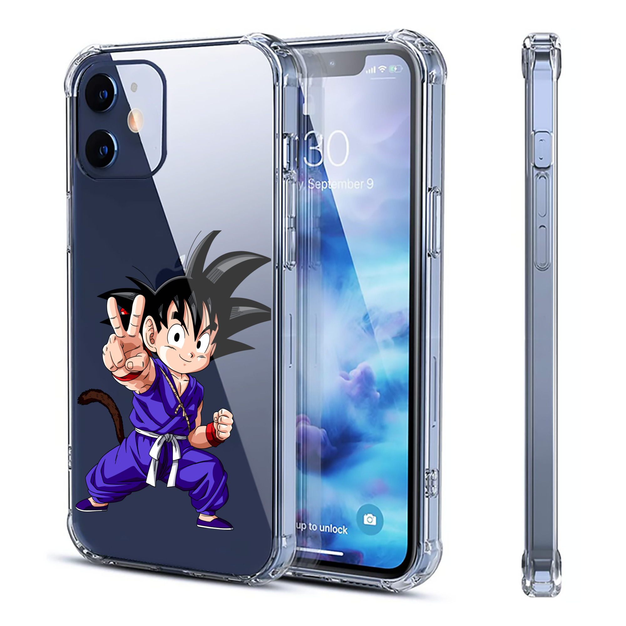 （画像用） ドラゴンボール 孫悟空（そん ごくう）Son Goku カカロット DRAGON BALL Kakarotto 【iPhone 12シリーズ対応】透明スマホケース（クリアソフトケース）